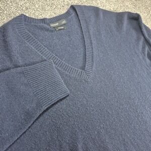 Autograph Cashmere Sweater Jumper Men's UK Large Navy V-Neck